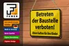 Blechschild Warnschild 18x12cm Betreten Baustelle verboten Produktbild-Vorschau 3