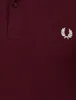 Fred Perry Polo normale Passform bordeaux einfarbig Produktbild-Vorschau 3