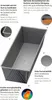 A loaf pan with callouts and text describing its features. Anteprima dell’immagine prodotto