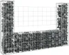 vidaXL Gabionový kôš U-Form s 2 stĺpmi Iron 140x20x100 cm Náhľad obrázku produktu 2