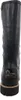 A black leather boot shown from the back. Voir les images du produit