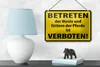 Blechschild Warnschild 18x12cm Betreten der Weide verboten Produktbild-Vorschau 5