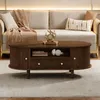 Merax Couchtisch mit Rolltür, Sofatisch mit 1 Schublade und Produktbild-Vorschau 7