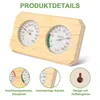 Sauna Thermometer Hygrometer 2-in-1 Kombigerät,Echtholz Produktbild-Vorschau 3