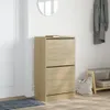 vidaXL Schuhschrank mit 2 Klappen Sonoma-Eiche 60x42x108 cm Produktbild-Vorschau 3