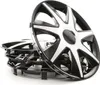 4x 16" Zoll Radkappen Schwarz Silber Radzierblenden Produktbild-Vorschau 1