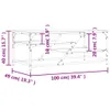 Tavolino nero 100x49x40 cm materiale a base di legno Anteprima dell’immagine prodotto 8