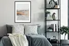 MuchoWow® Gerahmtes Poster Nebel - Gold - Abstrakt 60x80 cm Produktbild-Vorschau 2