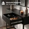 Konsolentisch Loft-Stil ELANO 2 Schubladen 80 cm Schwarz Produktbild-Vorschau 5