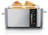 A silver Arendo toaster with two croissants on top and two slices of bread inside, set against a white background. Anteprima dell’immagine prodotto