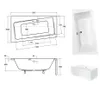 Badewanne INFINITY 160x100 mit Füßen , mit Siphon und Produktbild-Vorschau 4