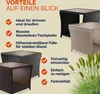 CASARIA® Beistelltisch Wetterfest Klein Holz Polyrattan Produktbild-Vorschau 8
