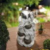 esotec Solar Fels-Kaskadenbrunnen, Höhe 48cm, Akku und LED Produktbild-Vorschau 1