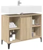vidaXL Umyvadlová skříňka s policí Sonoma dub 80 x 33 x 60 Náhled obrázku produktu 2