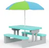 A children's picnic table with an umbrella. Anteprima dell’immagine prodotto