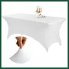 Stretch Tischhusse 180x76 cm - Weiß - Elastische Produktbild-Vorschau 5