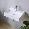 Waschbecken keramik 50 x 35 x 12.5 cm,Weiß, Eckig Produktbild-Vorschau 5
