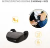 A car seat booster with accompanying graphics and text. Náhled obrázku produktu