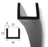 V25 Fassungsprofil Fassungsbereich 12 mm Kantenschutz EPDM Produktbild-Vorschau 1