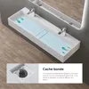 doporro Vasque à Poser Blanc Mat avec Bonde Lavabo de Salle Voir les images du produit 4