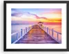 Gerahmtes Poster - Schwarzer Rahmen - Sonnenuntergang Produktbild-Vorschau 1