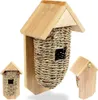Vogelhaus aus Weidengeflecht aus Holz und Seegras für eine Produktbild-Vorschau 11