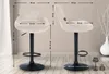 Barhocker Lazio Samt schwarz creme Produktbild-Vorschau 2