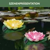 2er Set Solar Teichlampe Seerose, schwimmende LED Solar Produktbild-Vorschau 2