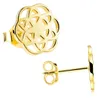 MATERIA Gold Ohrstecker Blume des Lebens rund 10x10mm - Produktbild-Vorschau 1