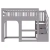 Flieks Etagenbett 90x200cm mit Led, Kinderbett Hausbett mit Produktbild-Vorschau 8
