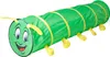 A green caterpillar-shaped play tunnel with yellow accents and a smiling face on the front. Produktbild-Vorschau