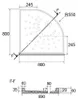 Piatto doccia semicircolare 80x80 bianco h6cm | Malta Anteprima dell’immagine prodotto 4