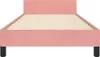 vidaXL Bettgestell mit Kopfteil ohne Matratze Rosa 90x200 Produktbild-Vorschau 3