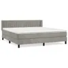 vidaXL Boxspringbed met matras, lichtgrijs, 180x200 cm, Productafbeelding-voorbeeld 1