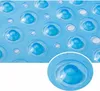A close-up view of a blue anti-slip bath mat with suction cups. Anteprima dell’immagine prodotto