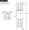 Diagrams showing the dimensions of a cabinet. Produktbild-Vorschau