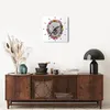 Wanduhr - Quadrat - Glasuhr - Hund Blumen Kinder exotische Produktbild-Vorschau 7