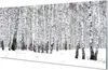 Glasbilder 120x60 Wandkunst Winter Birken Produktbild-Vorschau 1