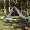 vidaXL Tipi-Familienzelt 8 Personen Grau und Orange Produktbild-Vorschau 2