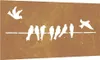 vidaXL Décoration murale de jardin 105x55 cm acier corten Voir les images du produit 1