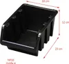 Sichtlagerbox Sortierbox Lagerbox Stapelbox schwarz NP10 Produktbild-Vorschau 5