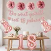 Zestaw dekoracyjny "18 urodziny", różowe złoto, balony, Podgląd zdjęcia produktu 3