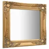 vidaXL Lustro ścienne w stylu barokowym 50x50 cm Złote Podgląd zdjęcia produktu 7