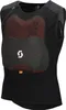A black protective vest with red padding and a white logo. Náhled obrázku produktu