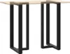 Möbel Bartischbeine T-Form 2 Stk. Schwarz 60x35x(110-111) Produktbild-Vorschau 8