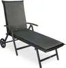 A single sun lounger with a cushion, shown against a white background. Produktbild-Vorschau