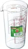 A clear glass measuring cup with markings for different measurements. Podgląd zdjęcia produktu