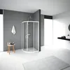 Aurlane Runddusche mit Gleittür/Schiebetür Factory White Produktbild-Vorschau 1