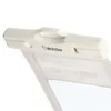 A close-up shot of the top of a white waterproof bag with a white closure mechanism. Produktbild-Vorschau