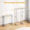 COSTWAY Appendiabiti a 2 file, appendiabiti su rotelle, 2 Anteprima dell’immagine prodotto 3